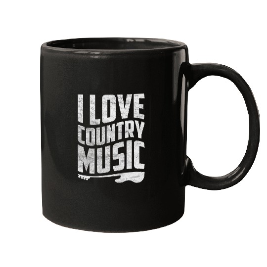 I Love Country Music 4 Mugs