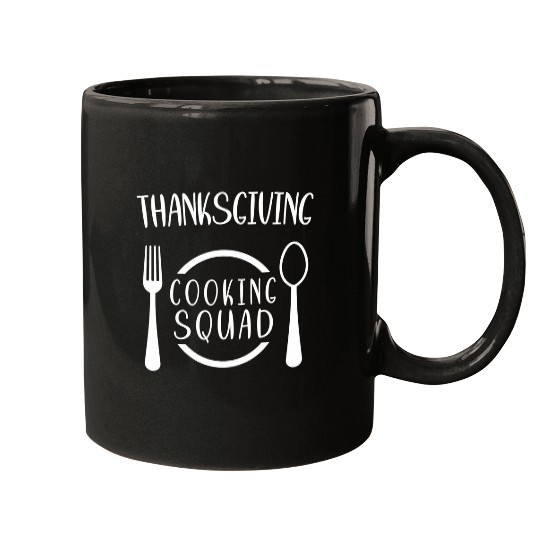 Friendsgiving Cooking Squad Happy Thanksgiving Dinner Turkey Mugs