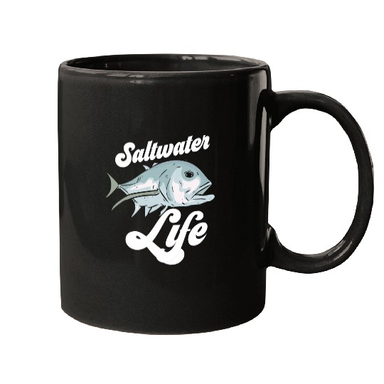 Fishing Saltwater Life Angler Hobby Fish Ocean Deep Sea Fishing Fisher Mugs