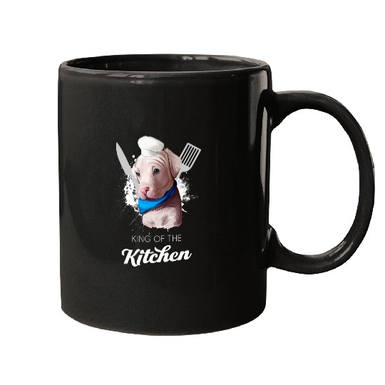 Bully Kutta Puppy King of the Kitchen Funny Cooking Dog Chef Mugs