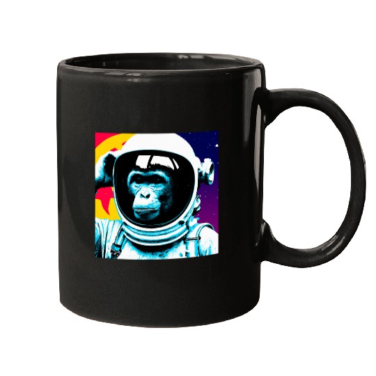 Fun Hilarious vintages Space Travel Astronaut Monkey Stars Mugs
