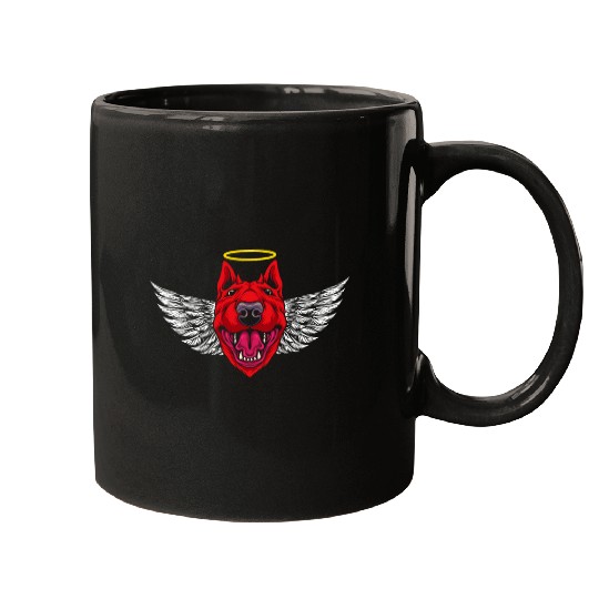 Devil Bull Terrier Dog Mugs