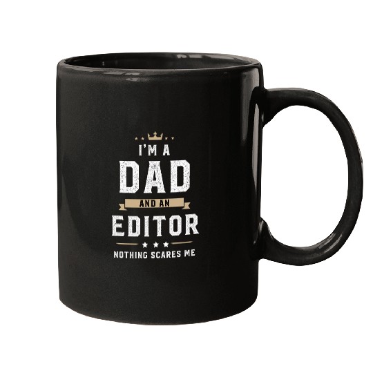 Funny Dad Editor Fathers Day Mugs