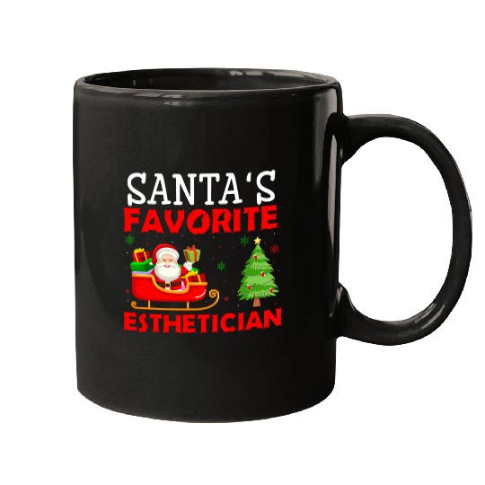 Christmas Holiday Outfits Santas Favorite Esthetician Mugs