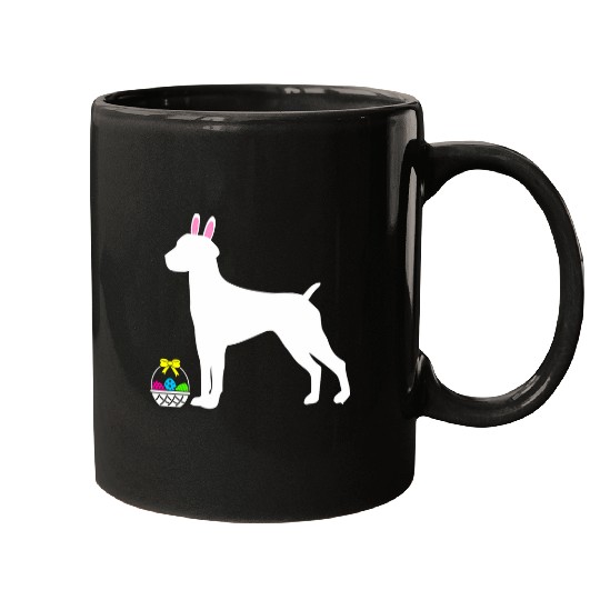 German Shorthaired Pointer Easter Bunny Dog Silhouette Mugs