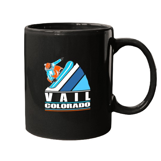 Skiing Ski Vail Colorado vintages Snowboarder Mugs