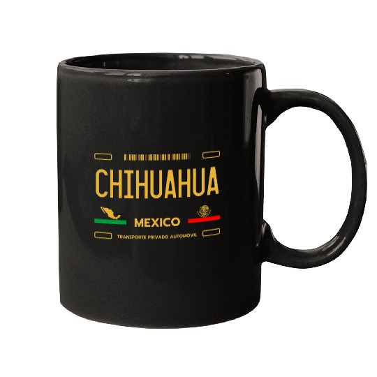 Chihuahua Mexico License Plate Aesthetic Chihuahua Mugs
