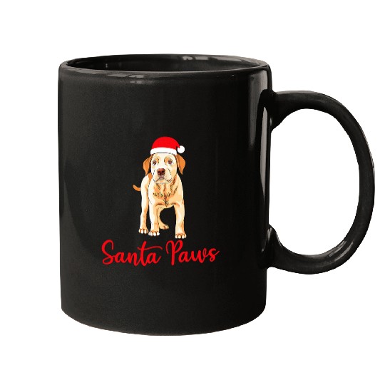Funny Yellow Lab Christmas Santa Labrador Retriever Mugs