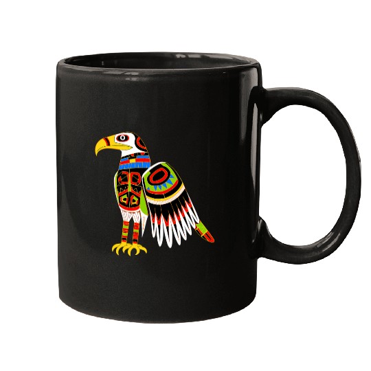 Eagle in Traditional Native American Tribal Art Style Mugs