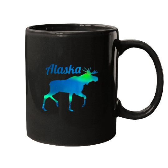 Alaska Moose Souvenir Keepsake Alaskan Northern Lights Adult Mugs