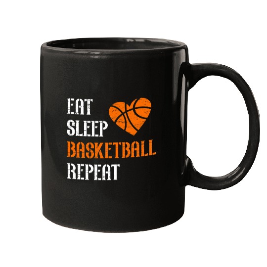 Eat Sleep Basketball Repeat for a Basketball Coach Mugs