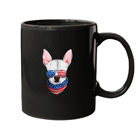 American Flag Chihuahua Dog Fourth Of July Poppy Lover Mugs