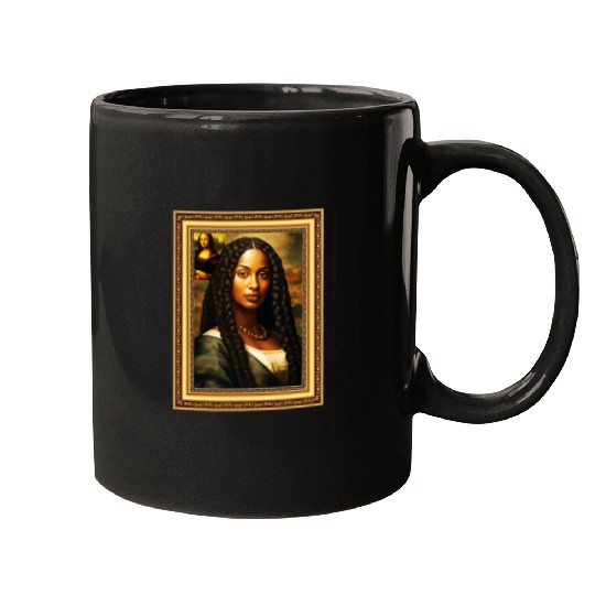 African American Mona Lisa famous Leonardo Da Vinci Art Mugs