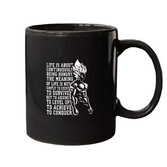 Conquer Anime Gym Workout Fitness Lifting Motivational Mugs