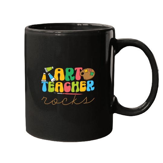 Art Teacher Rocks Back to School Painting Drawing Mugs