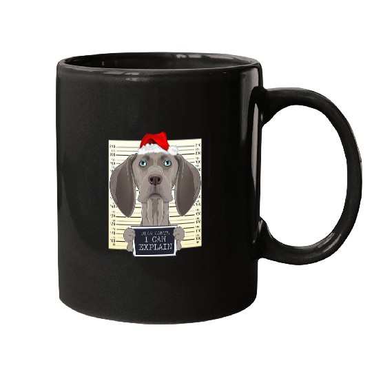 Dear Santa I Can Explain Funny Christmas Weimaraner Mugs