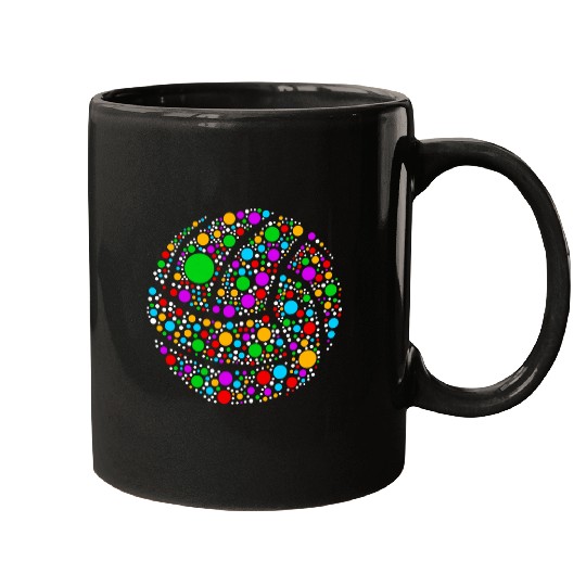 Colorful Polka Dot Volleyball Lover International Dot Day Mugs