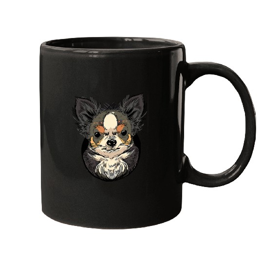 Chihuahua Face Dog Head Dog Lover Mugs