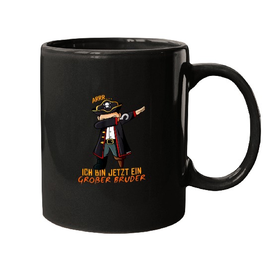 Kids Big Brother Pirate Gift Idea Pirate Siblings Mugs