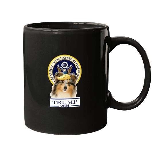 Dog Shetland Trump 2024 Shetland Sheepdog Mugs