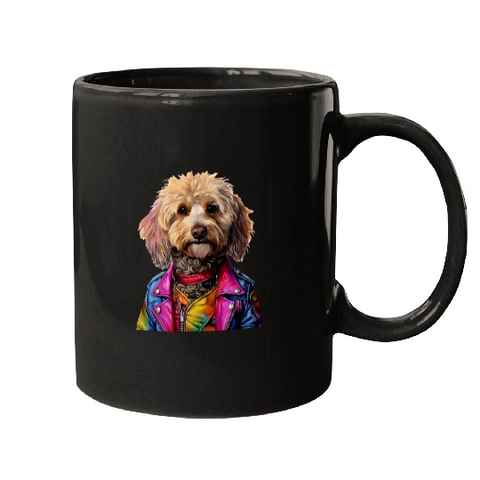 Cute Funny Labradoodle Mixed Breed Street Fashion Mugs