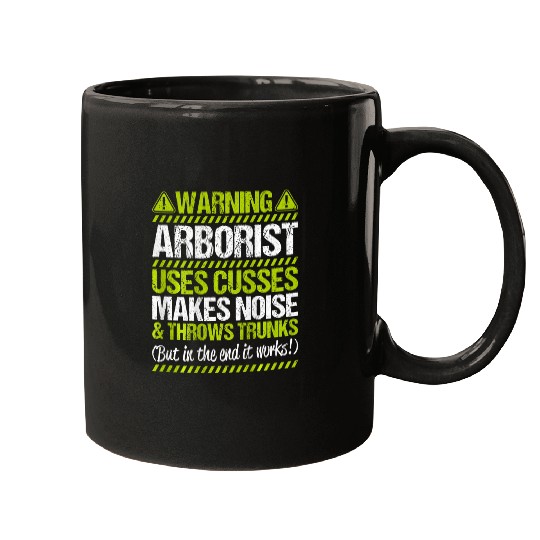 Arboriculturist Tree Surgeon Forest Throws Trunks Arborist Mugs