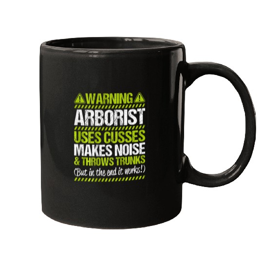 Arboriculturist Tree Surgeon Forest Throws Trunks Arborist Mugs