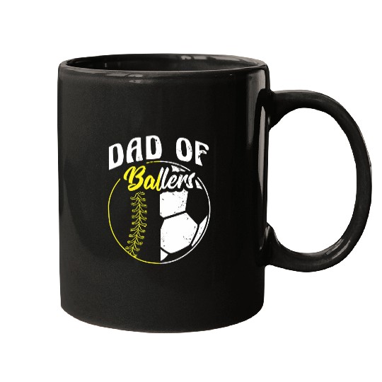 Cool Dad of Ballers Soccer Player Son Softball Team Daughter 1 Mugs