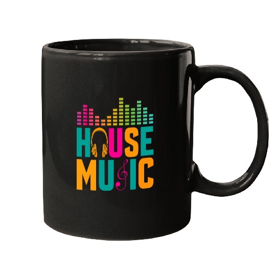 House Music Disco Club Lover Techno Electronic Dance Raver Mugs