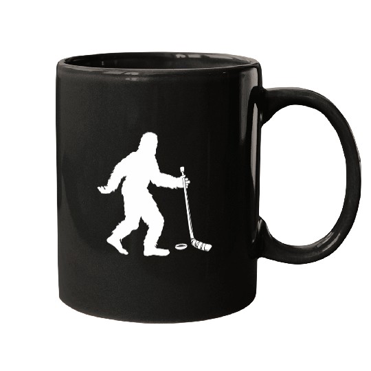 Funny Hockey Sasquatch Gift bigfoots Field Ice Hockey Player 21 Mugs