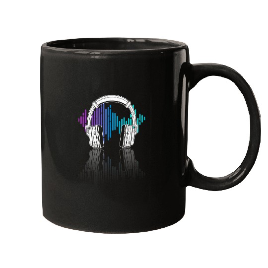 Eighties Music Lover Headphones 80s Musician Music Mugs