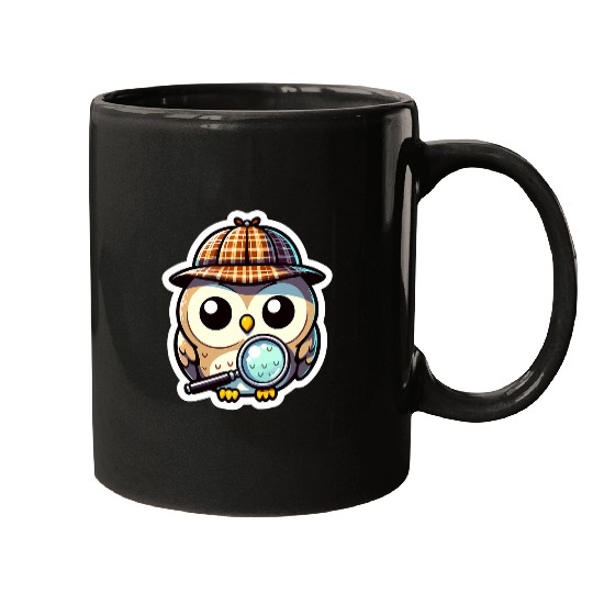 Detective Wisdom 2Bird Owl Detective 2Detective Owlet Mugs