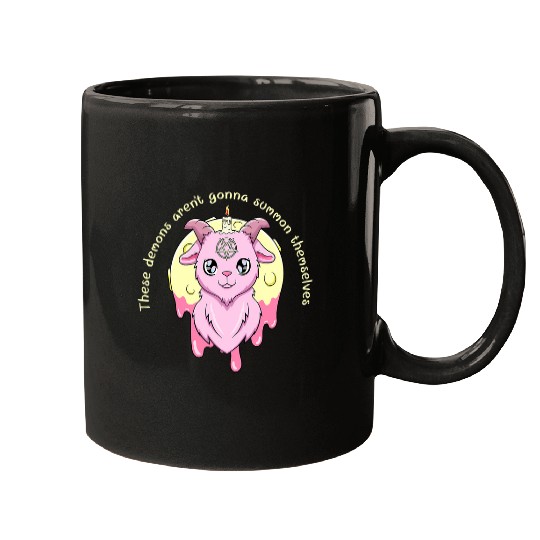 Goats Lover These Demons arent going to summon themselves Occult Goat Mugs