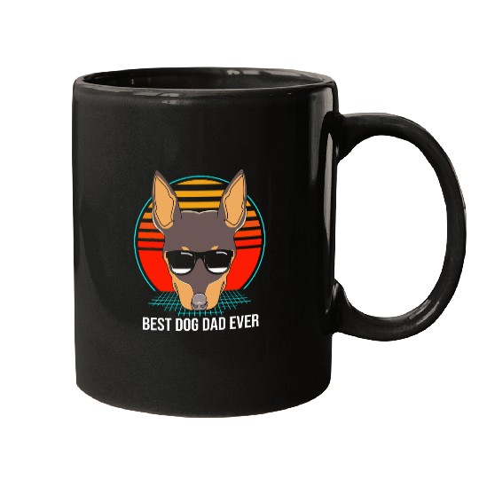 Dog Dad Fathers Day Miniature Pinscher Min Pin Dad Mugs