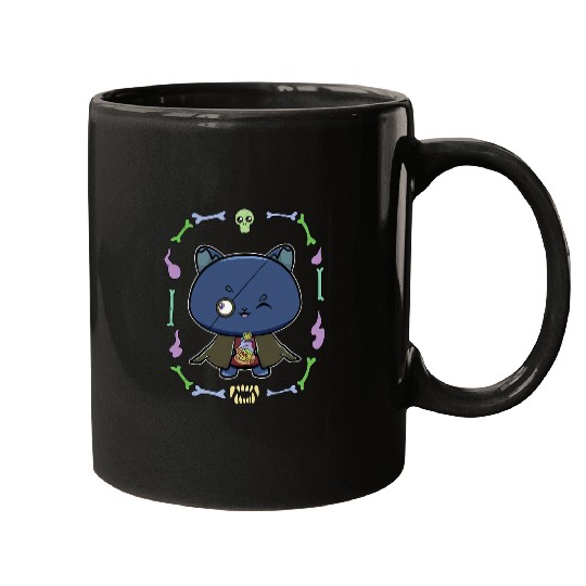 black cats And Horror Magician Feline For Halloween Fans Mugs