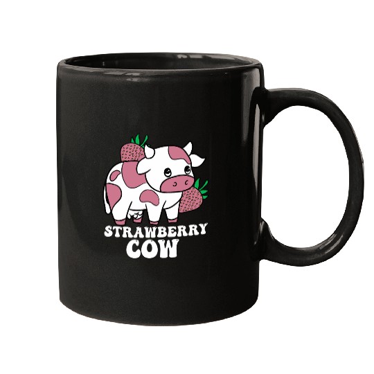 Cow Lover Kawaii Strawberry Cow crazys Cow Lady Farm Animal Lover Mugs