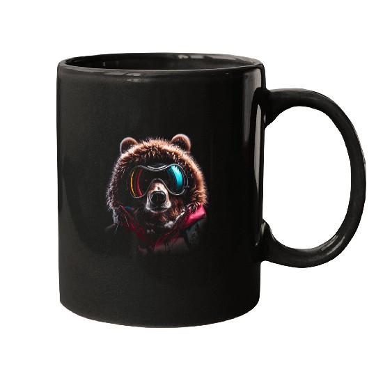 Bear wild animals art animal print animal Grizzly bear 25 Mugs