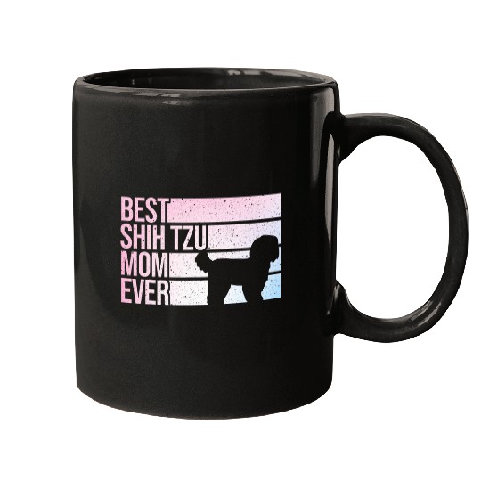 Funny Shih Tzu Mom Art For Women Girl Mothers Day Dog Lover Mugs