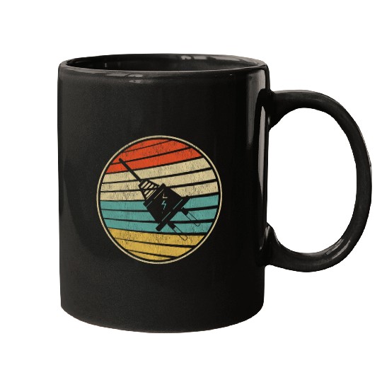 Cute Electrician Retro vintages 70s 80s Electric Socket Plug Mugs