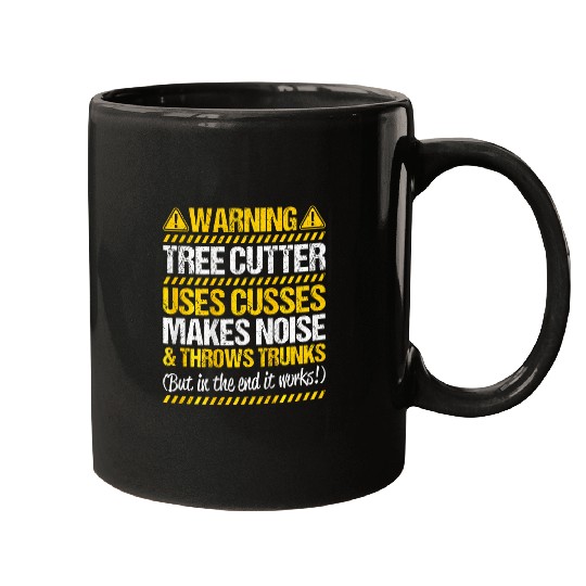 Arborist Lumberjack Woodworker Throws Trunks Tree Cutter Mugs