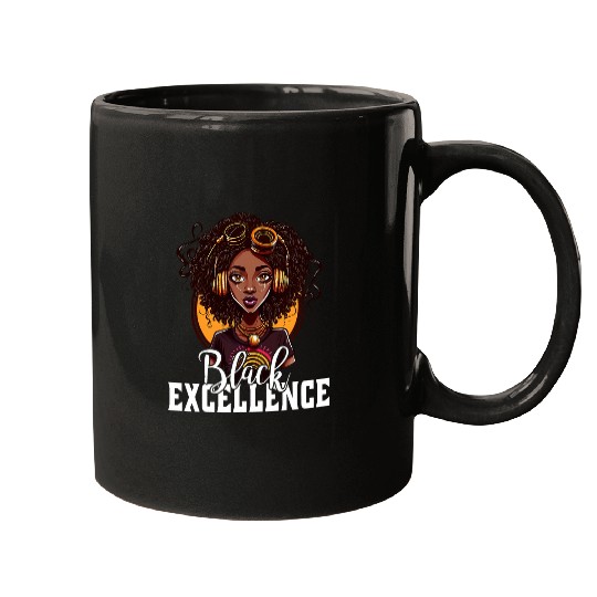 Black Excellence African Pride Black History Month 1 Mugs