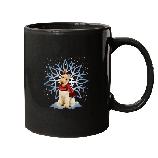 Funny Wire Fox Terrier Christmas Lights Tree Dog Lover Xmas Mugs
