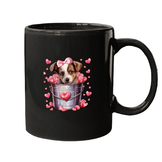 Australian Shepherd Valentines Puppy Love Hearts For Dog Mom Mugs