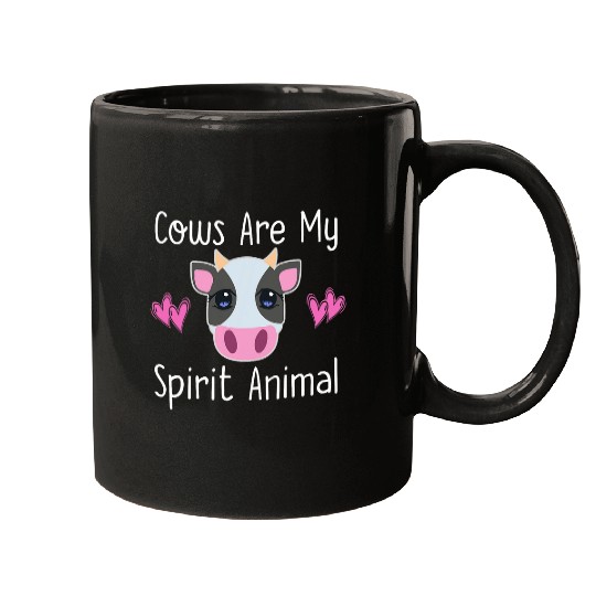 Cows Are My Spirit Animal Funny Cow Lover Dairy Farmer Joke Mugs
