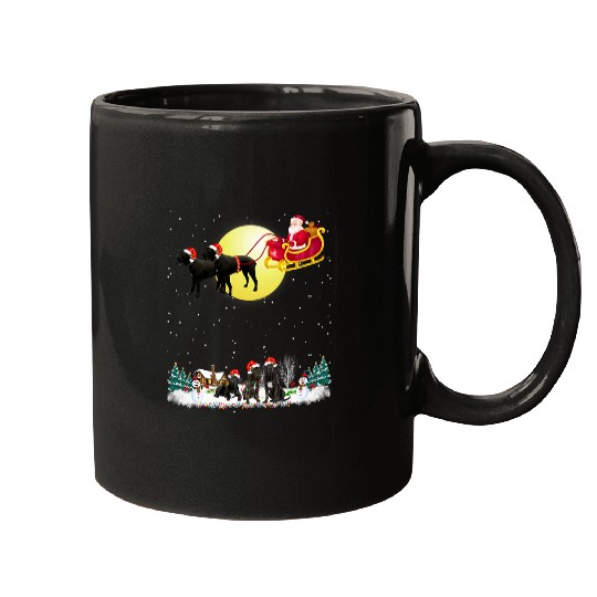 Cane Corso Dog Reindeer Dog Lights Christmas Lover Tee Mugs