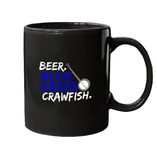 Funny Beer Lover Cajun Crawfish Country Music Bluegrass Mugs