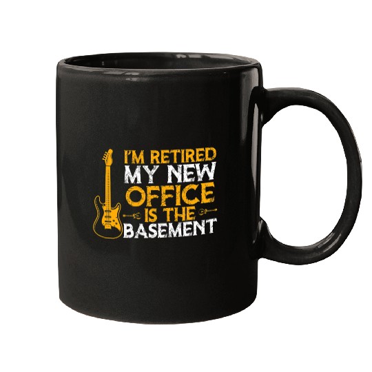 Im Retired Funny Bass Guitar Player For Music Lover Bassist Mugs