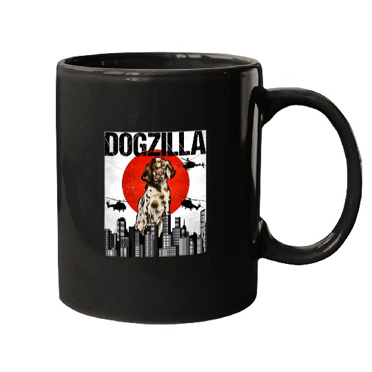 Funny vintages Japanese Dogzilla English Setter Mugs