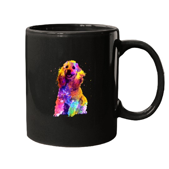 Cool Poodle Art For Men Women Colorful Dog Poodle Lovers Mugs