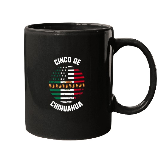 Cinco De Mayo Cinco De Chihuahua Usa Mexico Flag Taco Mugs
